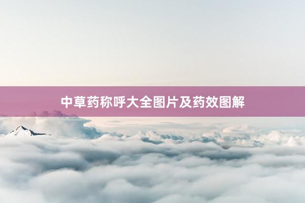 中草药称呼大全图片及药效图解
